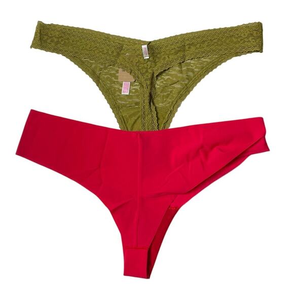 Victoria Secret Pink Bundle Lot of 2 Underwear Thongs Panties Size XXL - Picture 5 of 5
